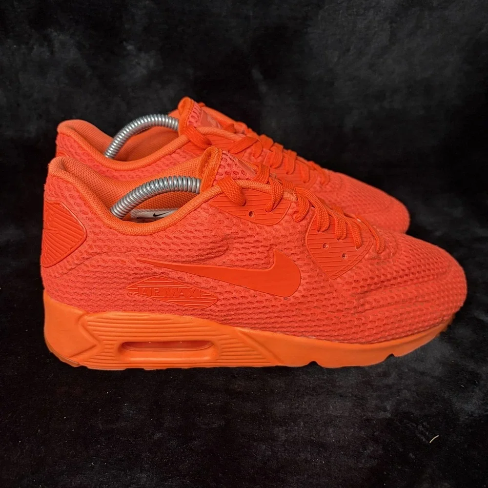 Nike Air Max 90 Ultra Breathe 725222-800 Mens 9 Running Shoes Orange Sneaker